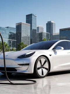 Electric vehicle charging, illustrating new EV tax credit eligibility