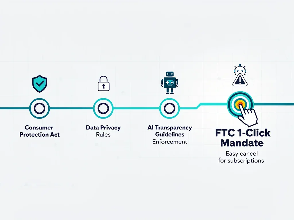 Timeline of consumer protection regulations leading to the FTC's new mandate