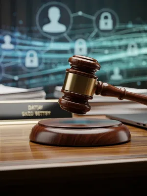 Gavel on legislative desk symbolizing new data privacy law
