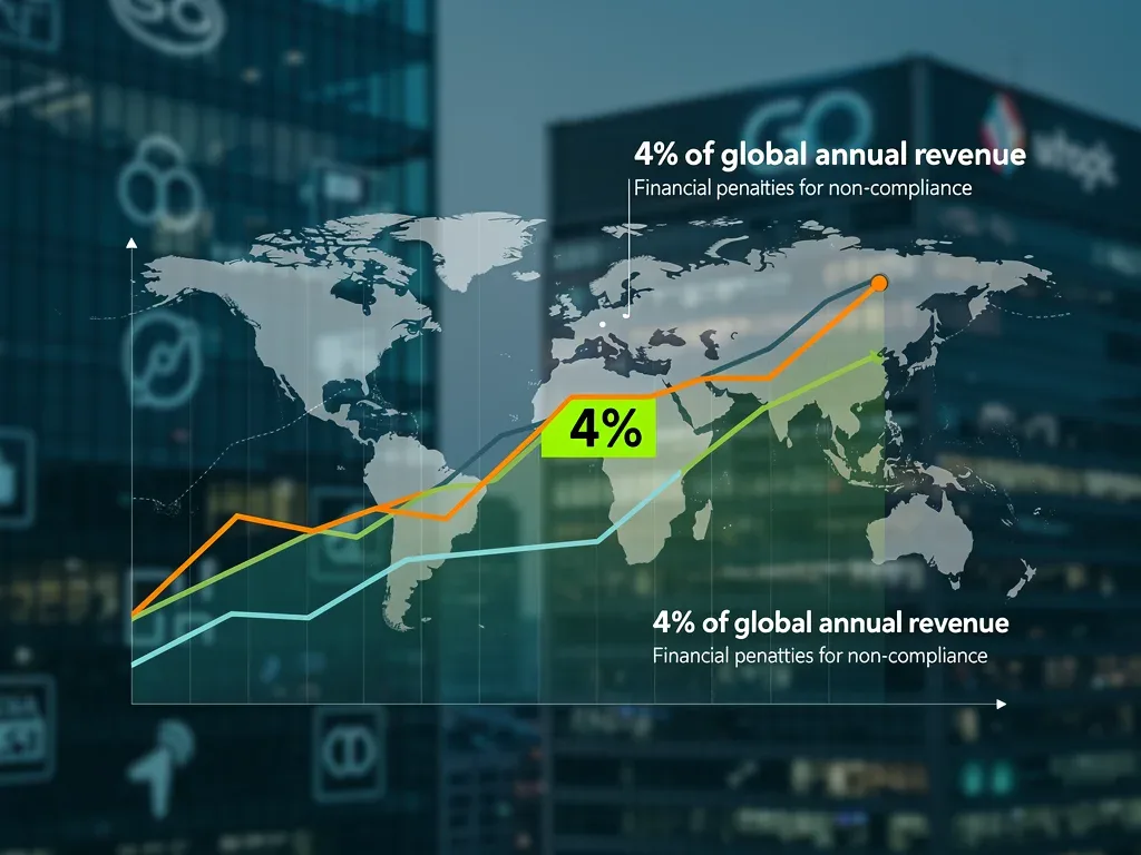 Graph illustrating 4% global revenue fines for tech companies