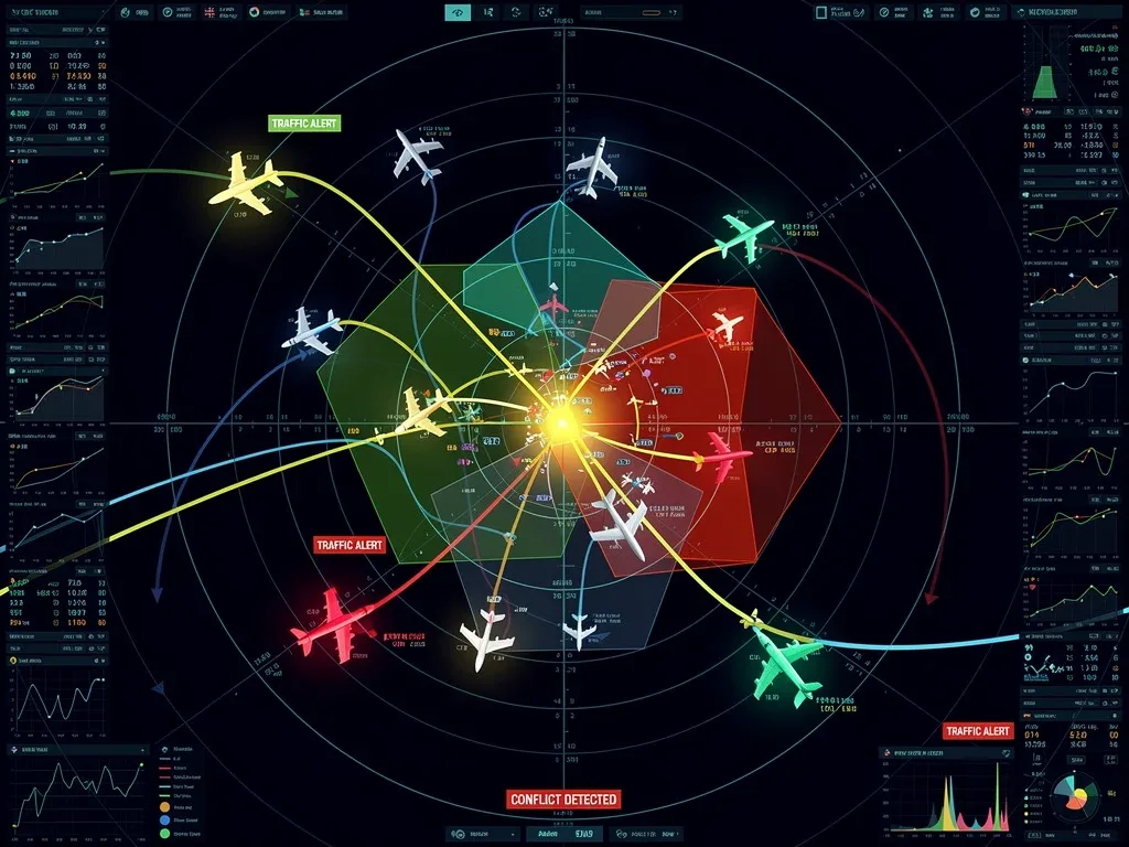 Air traffic control radar display with enhanced collision avoidance features