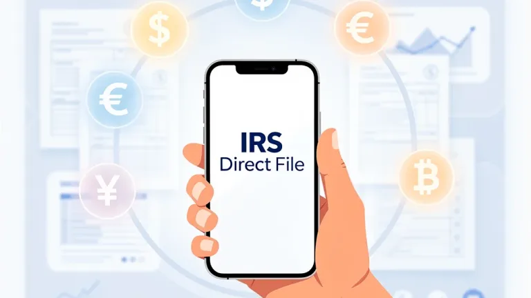 IRS Direct File system on a smartphone, digital tax filing