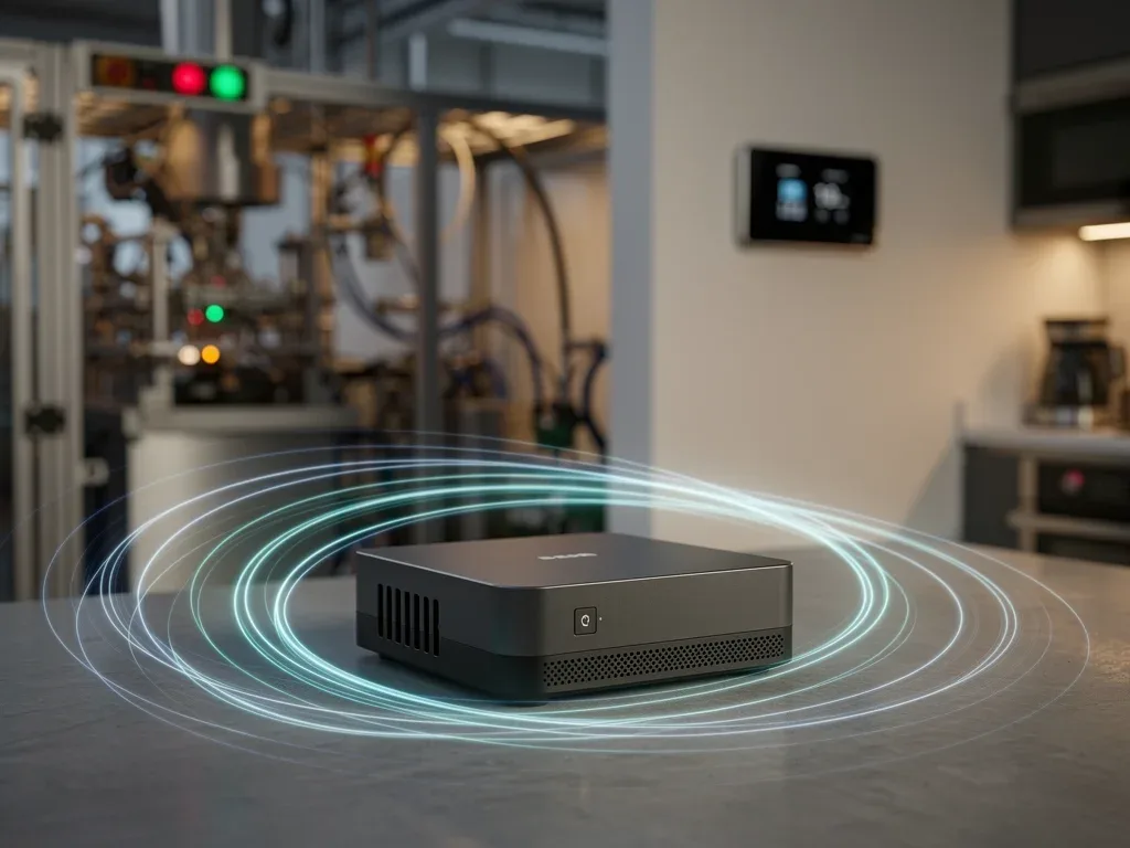 Compact edge AI device demonstrating low-power, efficient data processing in a real-world application.
