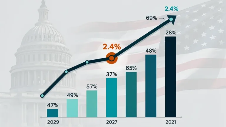 Graph showing U.S. inflation rate stabilizing at 2.4 percent