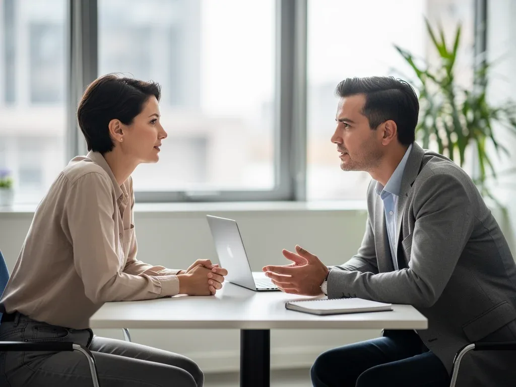 Effective communication and assertive body language during a conversation
