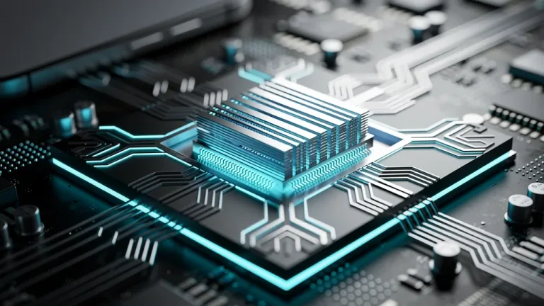 Detailed view of a 2nm Gate-All-Around transistor chip, highlighting its advanced architecture for smartphone processors.