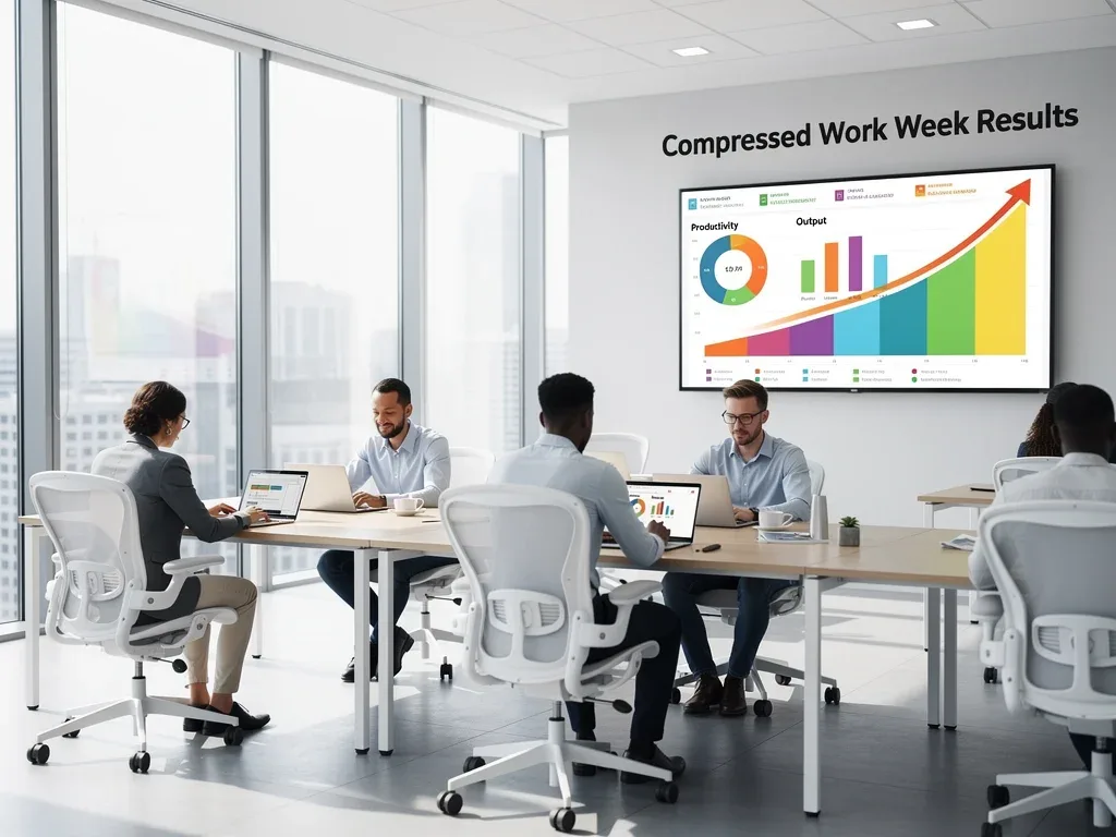 Employees focused in a modern office, indicating increased productivity