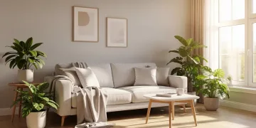 Organized living room after a successful decluttering sprint